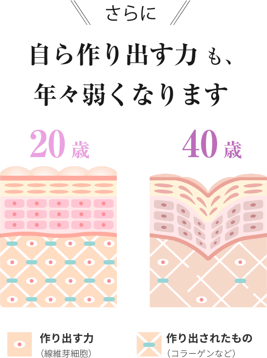 さらに自ら作り出す力 も、年々弱くなります