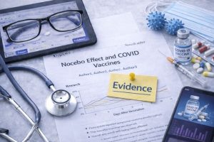 コロナワクチンのノセボ効果の論文イメージ