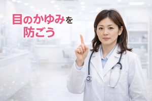 目のかゆみを防ぐコツを教える医師