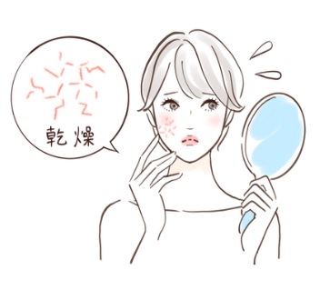 乾燥に悩む女性