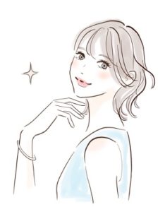 初夏に美しい目元を保つ女性