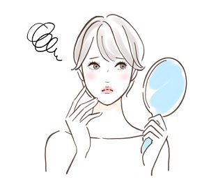 夏に老け見えが進行した女性