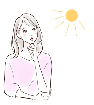 冬の紫外線について考える女性