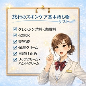 旅行のスキンケア基本持ち物リスト