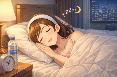 旅行中に良く眠れる女性