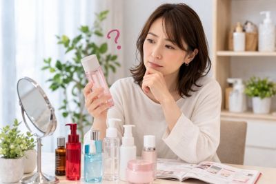 化粧水の選び方に迷う女性