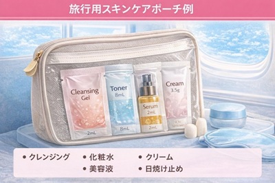 旅行用のポーチ