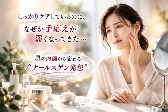 ナールスゲンで自らうるおいはずむ素肌へ