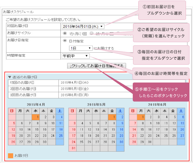 スケジュール例