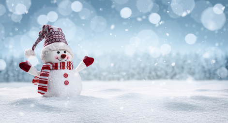 冬のシンボル「雪だるま」