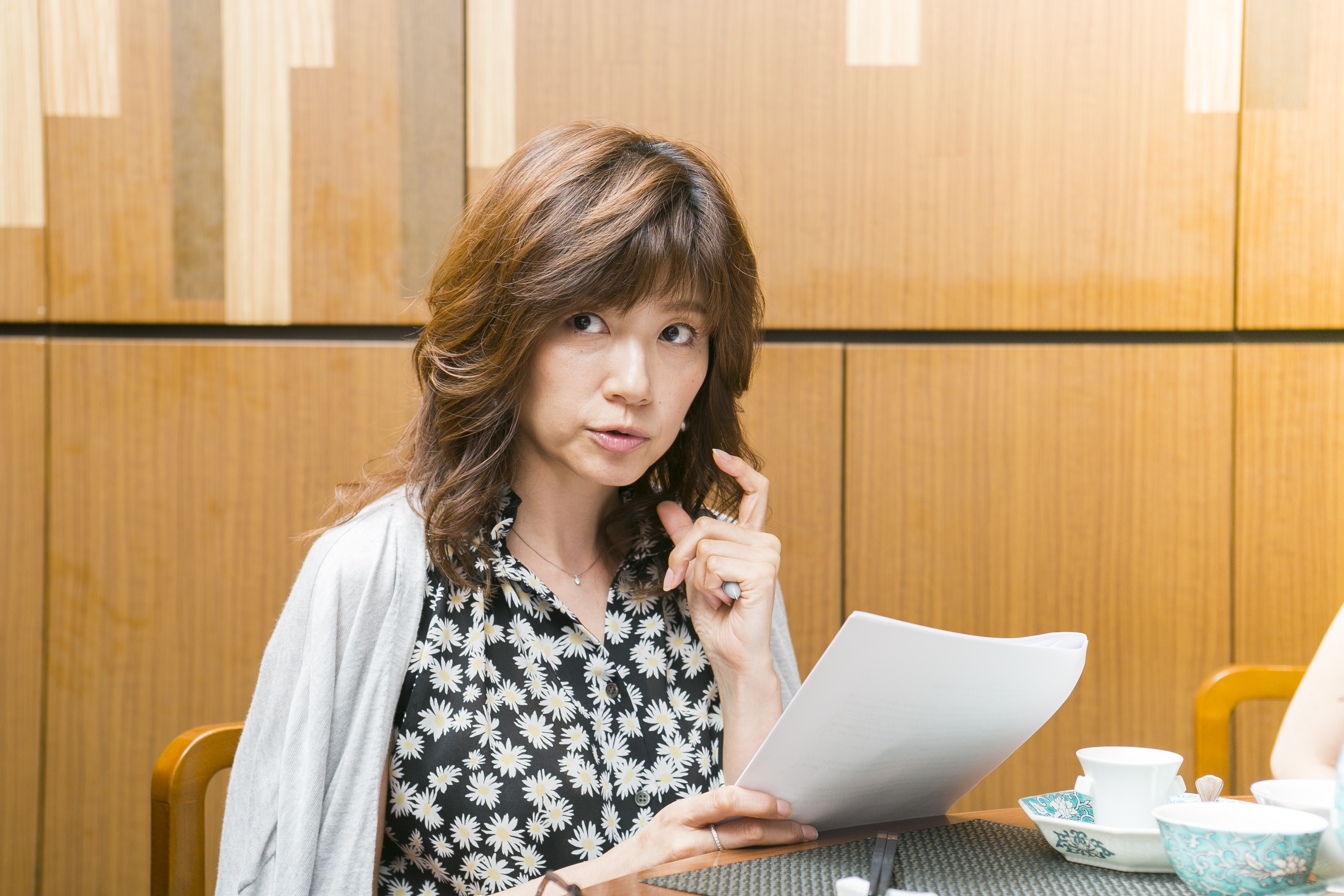 座談会の白山さんの様子