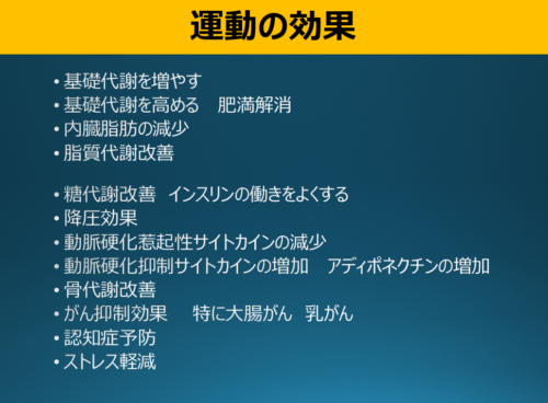 運動の効果