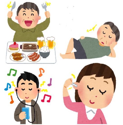 難聴の予防法のイラスト