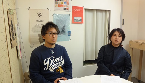キャレヘアーのオーナーの西山さんと店長の中園さん
