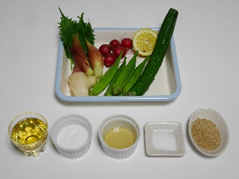 さわやか野菜のちらし寿司の材料