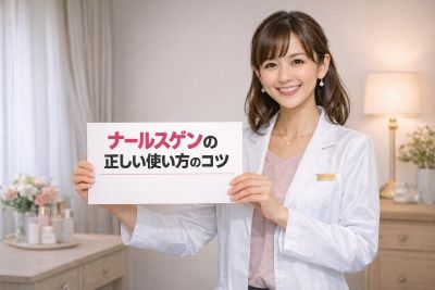 ナールスゲンの正しい使い方を説明するコスメコンシェルジュ