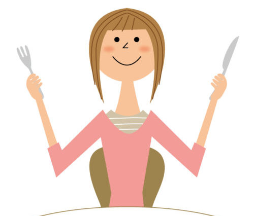 食べる女性