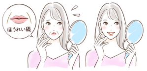ほうれい線による女性の印象の違い