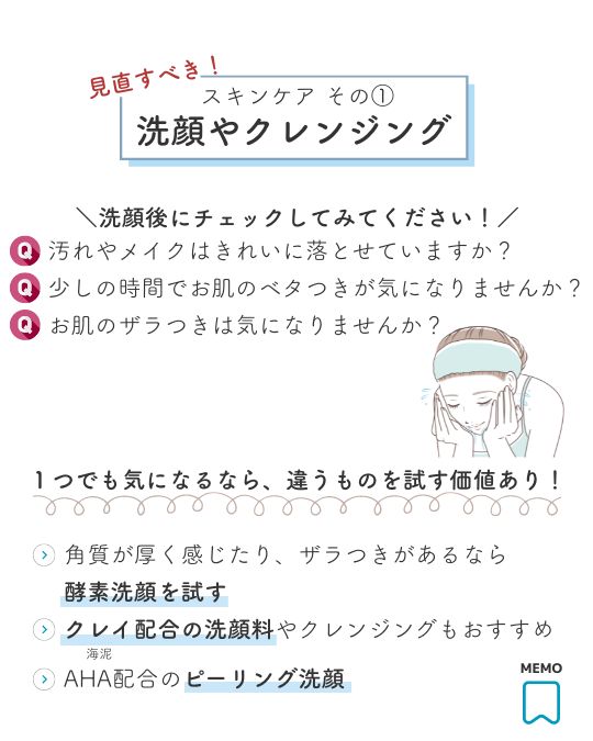 毛穴詰まりに見直す洗顔