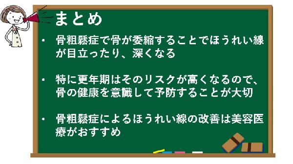 ほうれい線は骨粗鬆症で目立つ！更年期のエイジングケアのまとめ