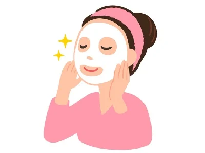 パックをするイラスト
