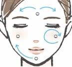 ナールスユニバを顔に塗るイラスト