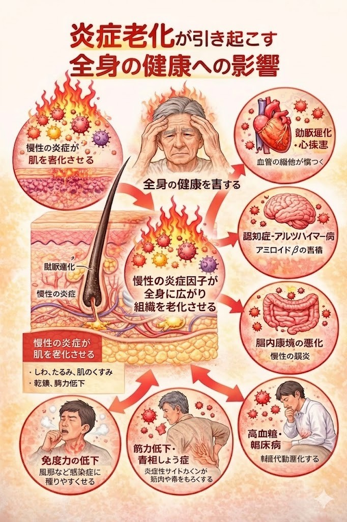 炎症老化の全身への影響