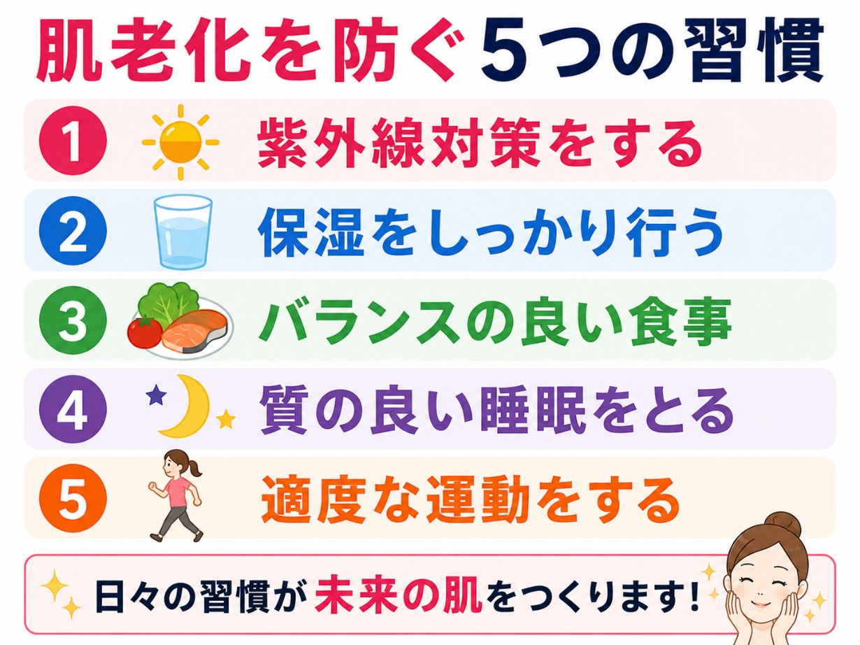 肌老化を防ぐ5つの習慣
