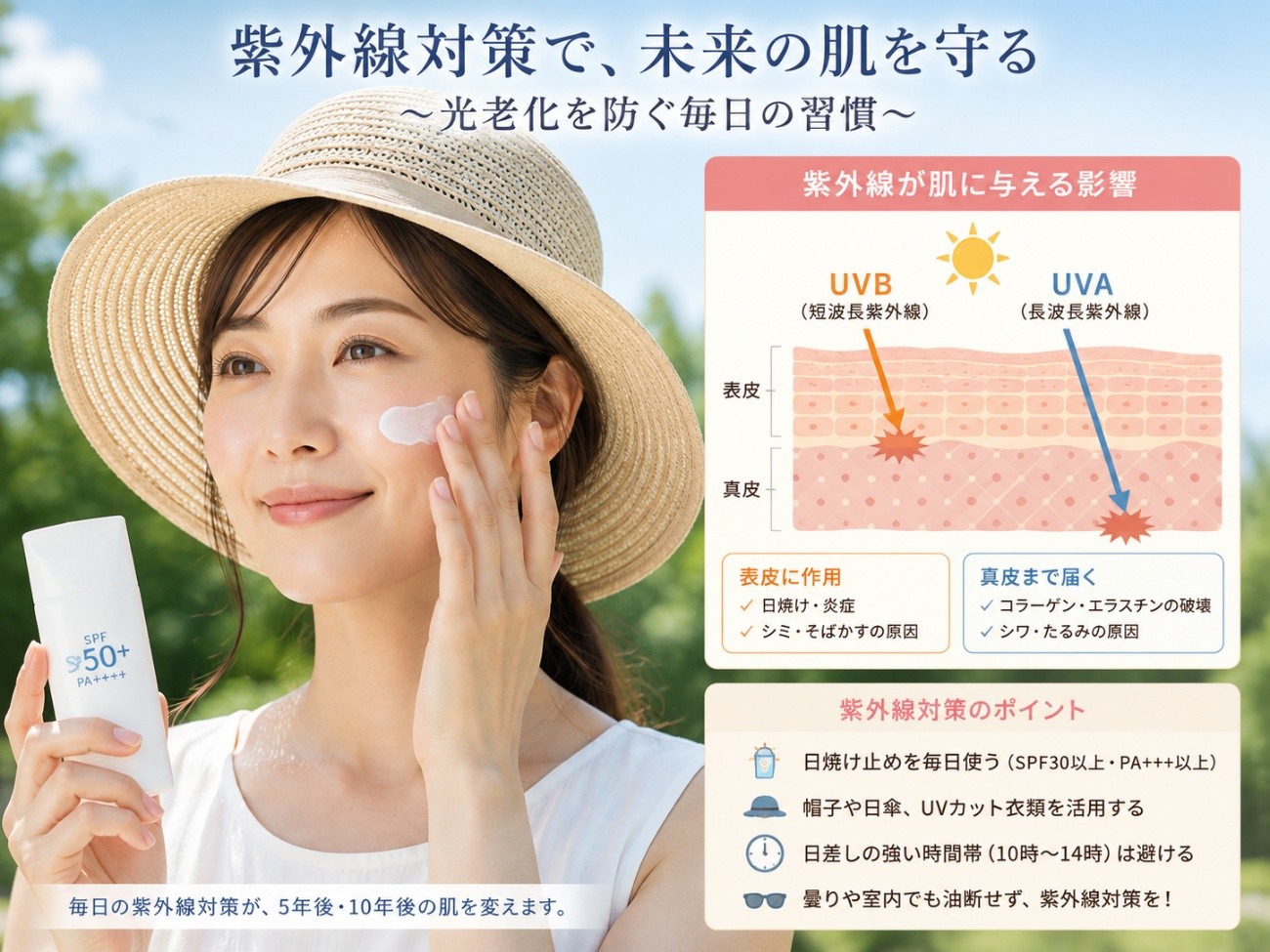 紫外線対策のイメージ写真