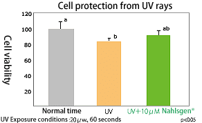 Cell protection from UV rays