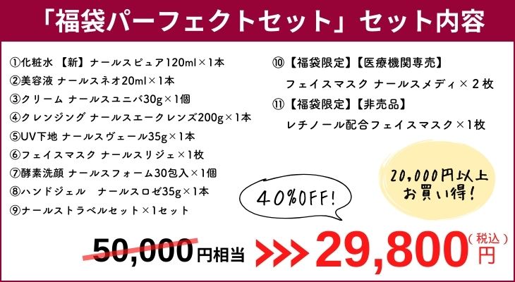 ナールス福袋2024パーフェクトセットの内容