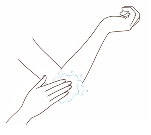 酵素洗顔で肘の角質ケア